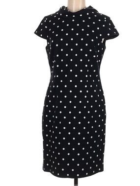 US Size 8 Hobbs London Polka Dot Dress—sort of a blue-based black.